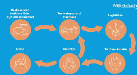 piirroskuva tuotantoketjusta